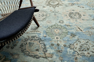 Exquisite Rugs Essex 4033 Ivory/Light Blue/Multi Area Rug Closeup Image