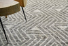 Exquisite Rugs Eaton 4037 Charcoal/Ivory Area Rug Closeup Image