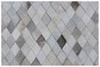 Exquisite Rugs Mosaic Leather 4053 Light Silver/Multi Area Rug Closeup Image