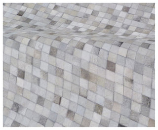 Exquisite Rugs Mosaic Leather 4053 Light Silver/Multi Area Rug Lifestyle Image Feature