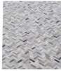 Exquisite Rugs Mosaic Leather 4056 Silver Area Rug Closeup Image