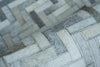 Exquisite Rugs Mosaic Leather 4056 Silver Area Rug Pile Image
