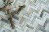 Exquisite Rugs Mosaic Leather 4056 Silver Area Rug Lifestyle Image Feature