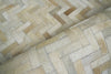 Exquisite Rugs Mosaic Leather 4057 Light Beige Area Rug Pile Image