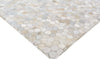 Exquisite Rugs Mosaic Leather 4058 Ivory Area Rug Corner Image