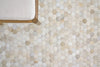 Exquisite Rugs Mosaic Leather 4058 Ivory Area Rug Detail Image