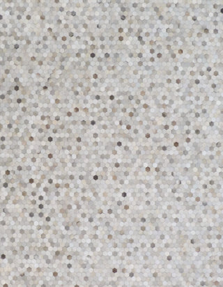 Exquisite Rugs Mosaic Leather 4059 Silver Area Rug main image