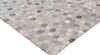 Exquisite Rugs Mosaic Leather 4059 Silver Area Rug Corner Image