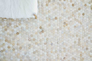 Exquisite Rugs Mosaic Leather 4060 Light Beige Area Rug Detail Image