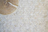 Exquisite Rugs Mosaic Leather 4061 Ivory Area Rug Detail Image