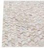 Exquisite Rugs Mosaic Leather 4062 Silver Area Rug Closeup Image