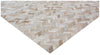 Exquisite Rugs Mosaic Leather 4064 Light Beige Area Rug Corner Image