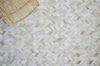 Exquisite Rugs Mosaic Leather 4064 Light Beige Area Rug Detail Image