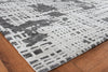 Exquisite Rugs Cascade 4129 Aluminum Area Rug Corner Image