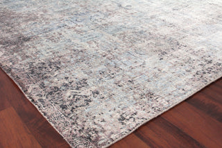 Exquisite Rugs Fine Pure Silk 4214 Ivory/Dark Gray/Multi Area Rug Corner Image