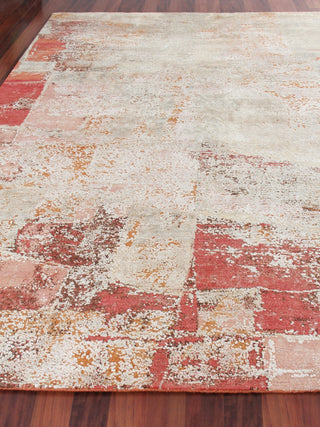 Exquisite Rugs Fine Pure Silk 4215 Beige/Orange/Gold Area Rug Closeup Image
