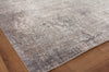 Exquisite Rugs Fine Pure Silk 4222 Silver/Ivory Area Rug Corner Image