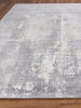 Exquisite Rugs Fine Pure Silk 4226 Silver/Ivory Area Rug Closeup Image