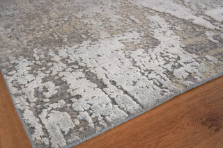 Exquisite Rugs Fine Pure Silk 4227 Gray/Beige Area Rug Corner Image