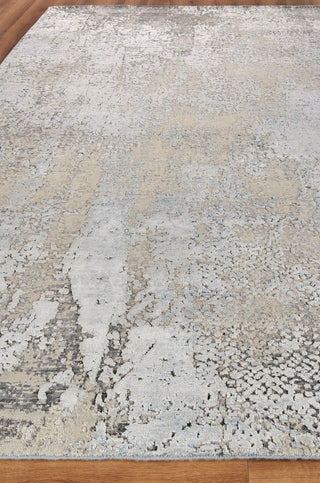 Exquisite Rugs Fine Pure Silk 4227 Gray/Beige Area Rug Closeup Image