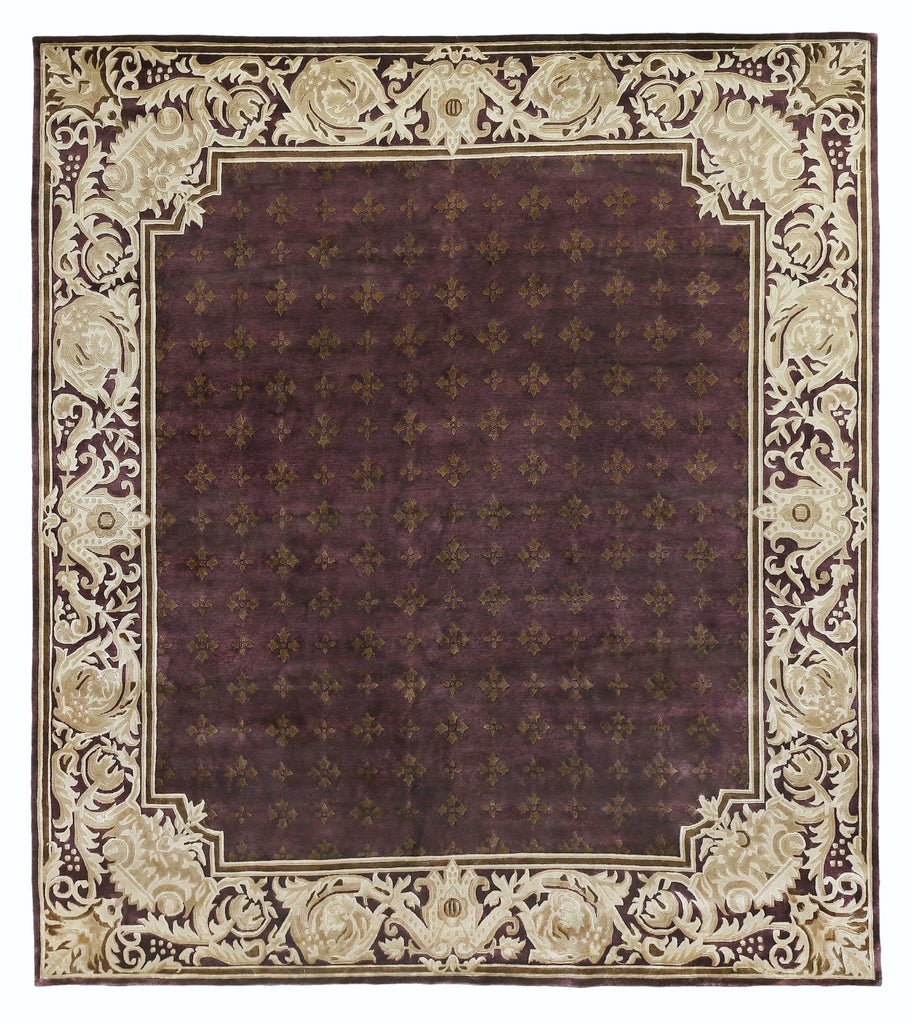 Exquisite Rugs Contemporary 4242 Eggplant/Multi Area Rug main image