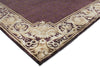 Exquisite Rugs Contemporary 4242 Eggplant/Multi Area Rug Corner Image