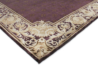 Exquisite Rugs Contemporary 4242 Eggplant/Multi Area Rug Corner Image