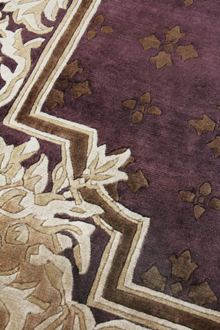 Exquisite Rugs Contemporary 4242 Eggplant/Multi Area Rug Closeup Image