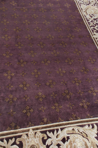 Exquisite Rugs Contemporary 4242 Eggplant/Multi Area Rug Detail Image