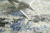 Exquisite Rugs Cosmo 4343 Silver/Blue/Ivory Area Rug Detail Image