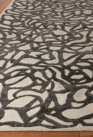 Exquisite Rugs Goudy 4350 Ivory/Black Area Rug Closeup Image