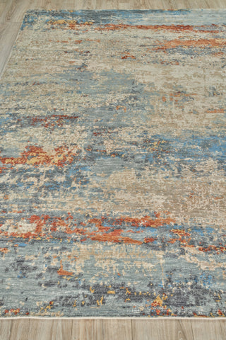 Exquisite Rugs Laureno 4473 Blue Multi Area Rug Closeup Image