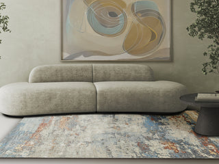 Exquisite Rugs Laureno 4473 Blue Multi Area Rug Lifestyle Image Feature