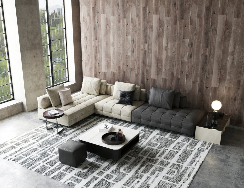 Exquisite Rugs Aldridge 4480 Charcoal/Ivory Area Rug Lifestyle Image Feature