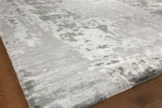 Exquisite Rugs Bamboo Silk 4526 Gray/Silver Area Rug Corner Image