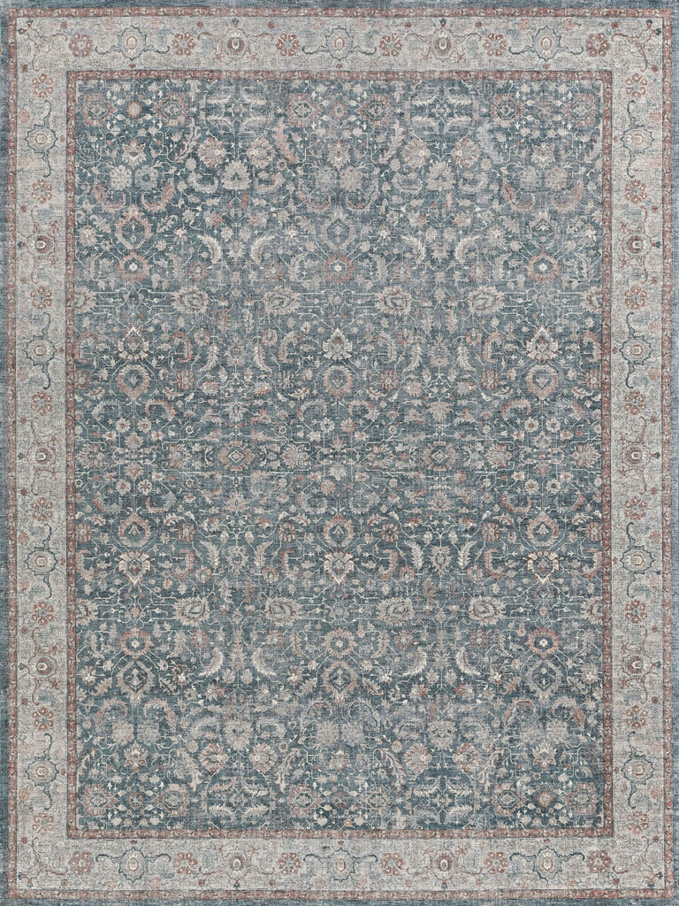 Exquisite Rugs Heritage 4604 Blue/Rust Area Rug by The Met main image