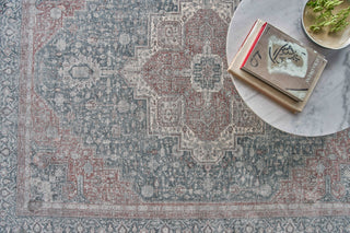 Exquisite Rugs Heritage 4608 Blue/Gray Area Rug by The Met Lifestyle Image Feature