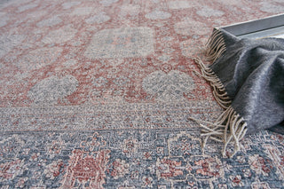 Exquisite Rugs Heritage 4613 Red/Navy Area Rug by The Met Lifestyle Image Feature
