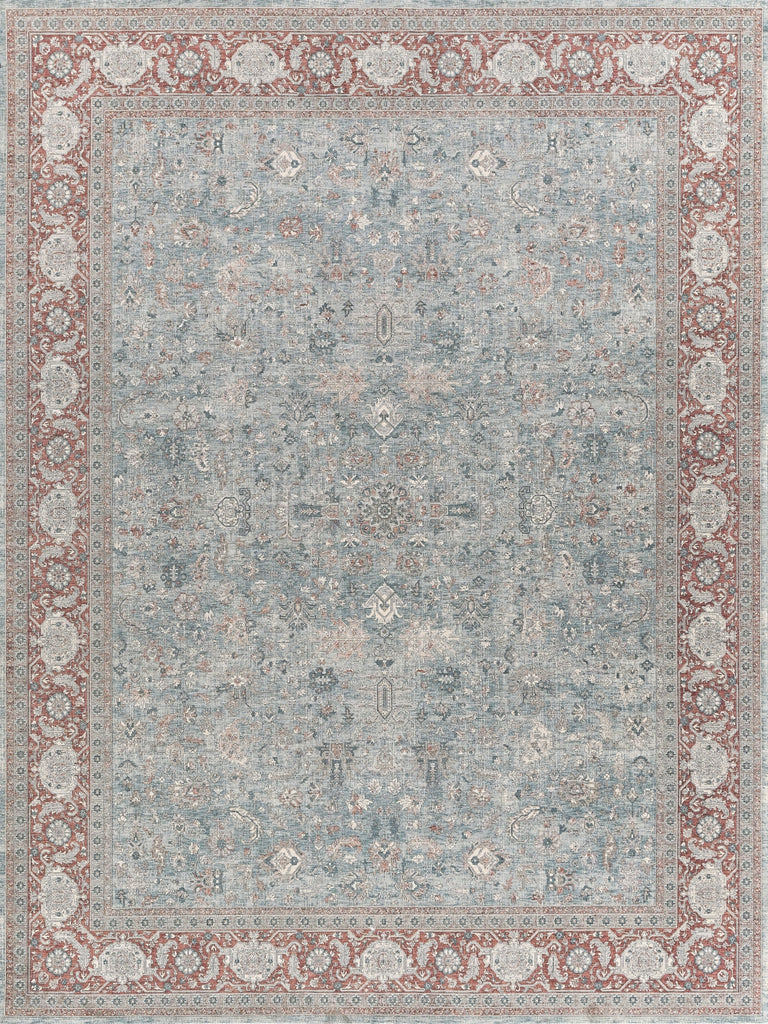 Exquisite Rugs Heritage 4620 Navy/Red Area Rug by The Met main image