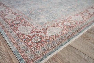 Exquisite Rugs Heritage 4620 Navy/Red Area Rug by The Met Closeup Image