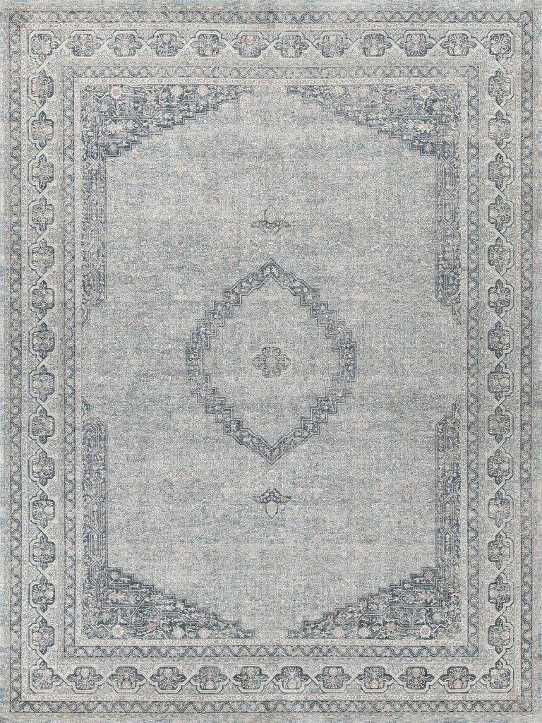 Exquisite Rugs Heritage 4624 Light Blue/Rust Area Rug by The Met main image