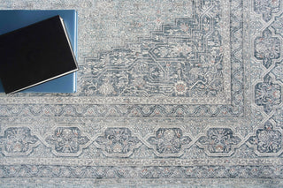 Exquisite Rugs Heritage 4624 Light Blue/Rust Area Rug by The Met 
