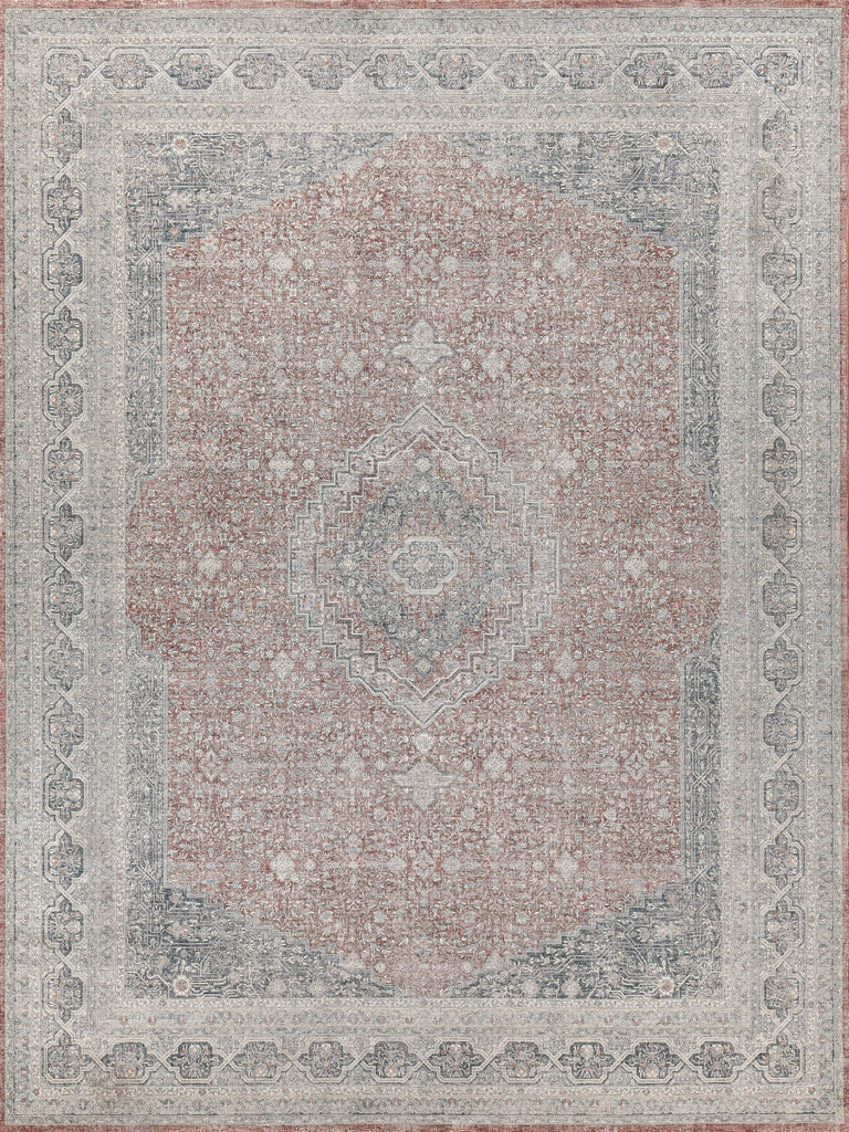 Exquisite Rugs Heritage 4625 Red/Navy Area Rug by The Met main image