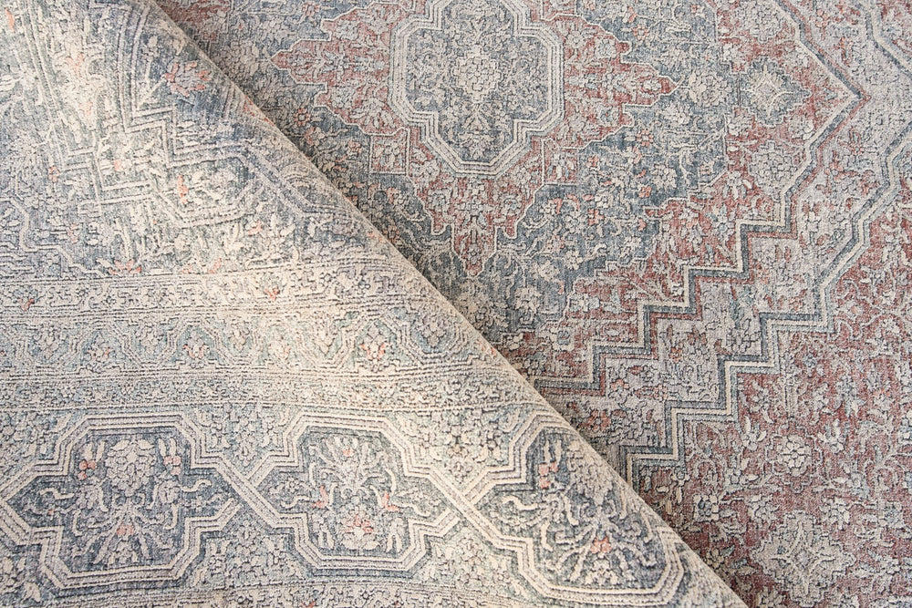 Exquisite Rugs Heritage 4625 Red/Navy Area Rug by The Met Lifestyle Image Feature