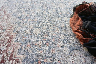 Exquisite Rugs Heritage 4627 Light Blue/Navy Area Rug by The Met Lifestyle Image Feature