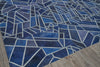 Exquisite Rugs Natural Hide 4780 Blue/Ivory Area Rug Corner Image