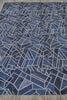 Exquisite Rugs Natural Hide 4780 Blue/Ivory Area Rug Closeup Image