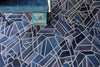 Exquisite Rugs Natural Hide 4780 Blue/Ivory Area Rug Detail Image