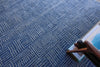 Exquisite Rugs Aldridge 4826 Blue/Ivory Area Rug by The Met Lifestyle Image Feature