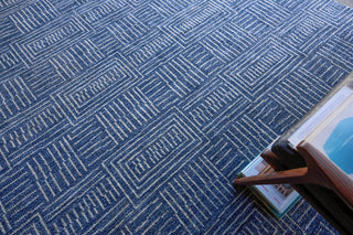 Exquisite Rugs Aldridge 4826 Blue/Ivory Area Rug by The Met Lifestyle Image Feature
